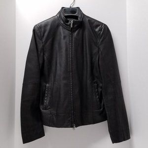 MIXIT Full Zip Black Genuine Leather Jacket